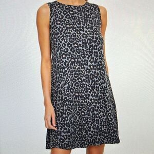 New! LOFT Outlet Cheetah Print Swing Dress Size Petite Large NWT